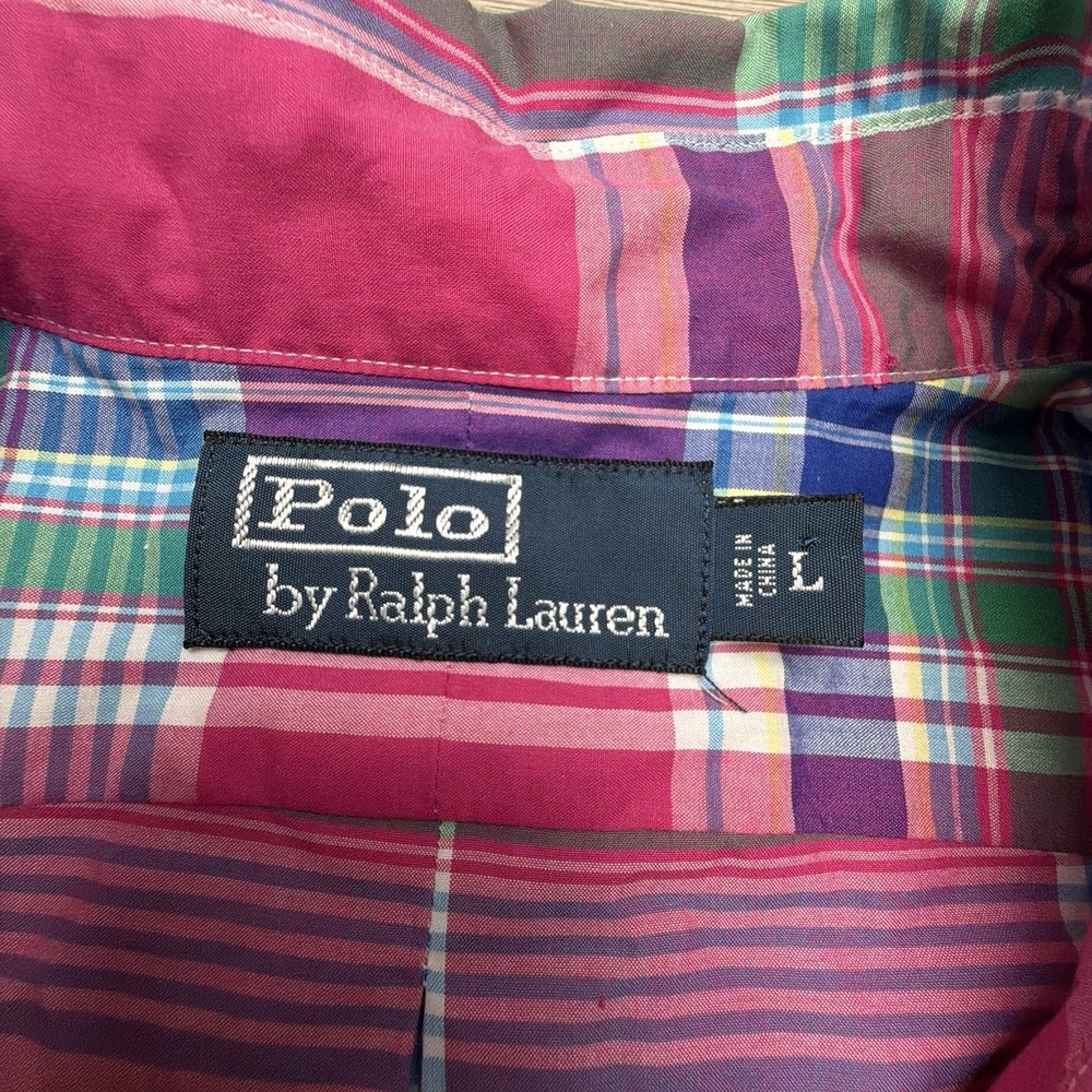 Polo Ralph Lauren Classic Fit Shirt Mens L Pink Plaid Button Down Cotton NWOT - Picture 6 of 10